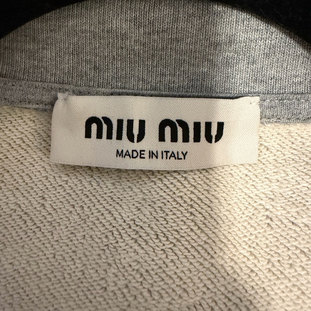 Miu Miu Cotton fleece zipper sweatshirt xs - Picture 6 of 11
